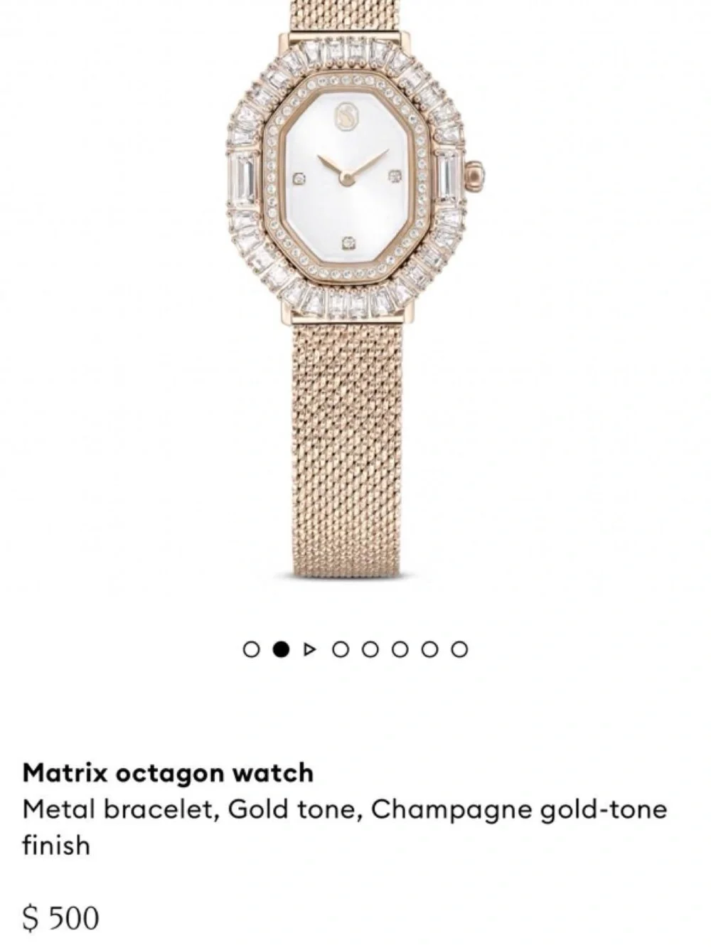 Swarovski 5732501 champagne Matrix diamond watch